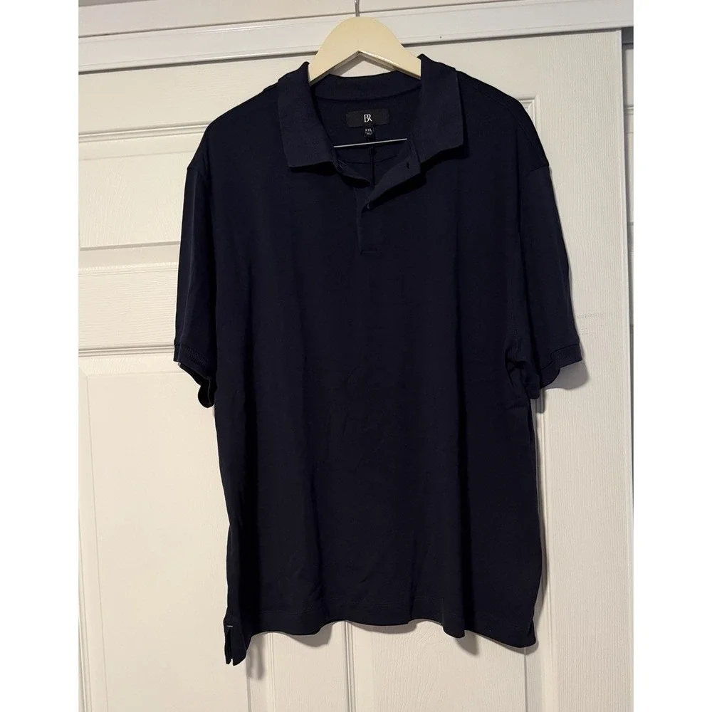 Banana Republic BR Blue Polo Shirt Cotton Preppy Coastal